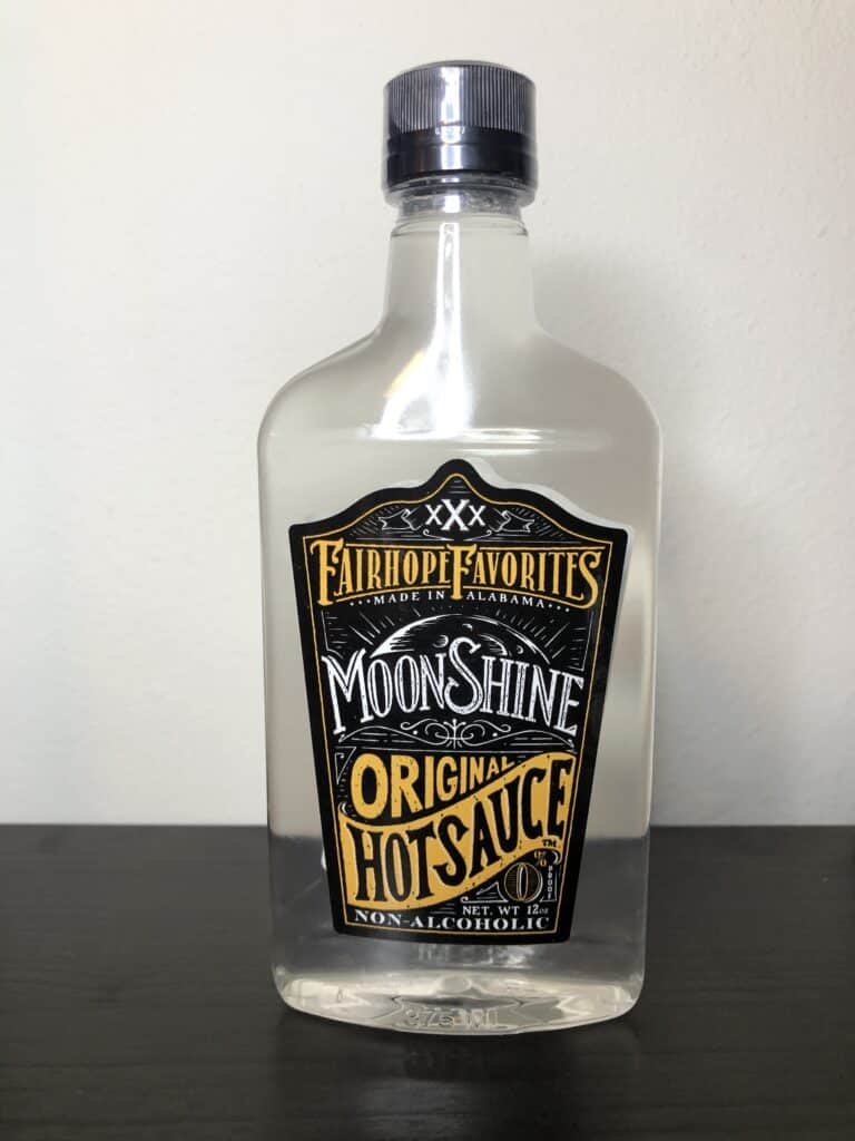 Fairhope Favorite’s Original Moonshine Hot Sauce Label