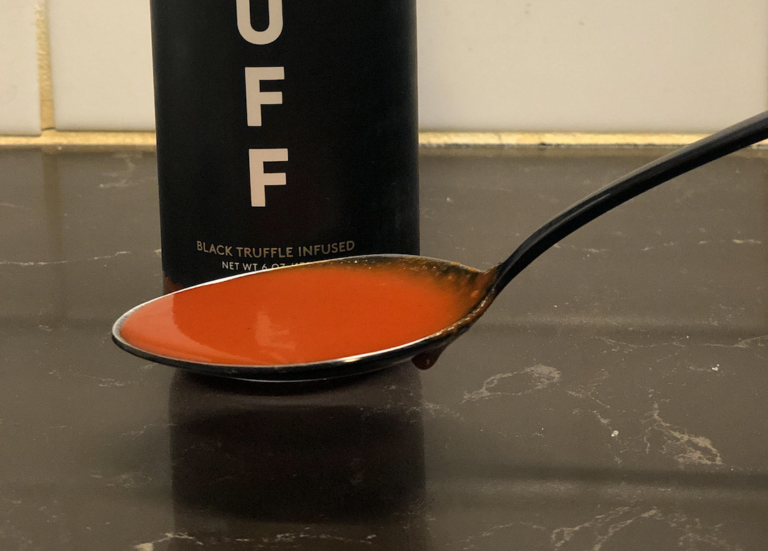 Truff Hot Sauce on spoon