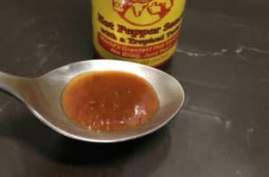 Dirty Dick's Hot Sauce on Spoon