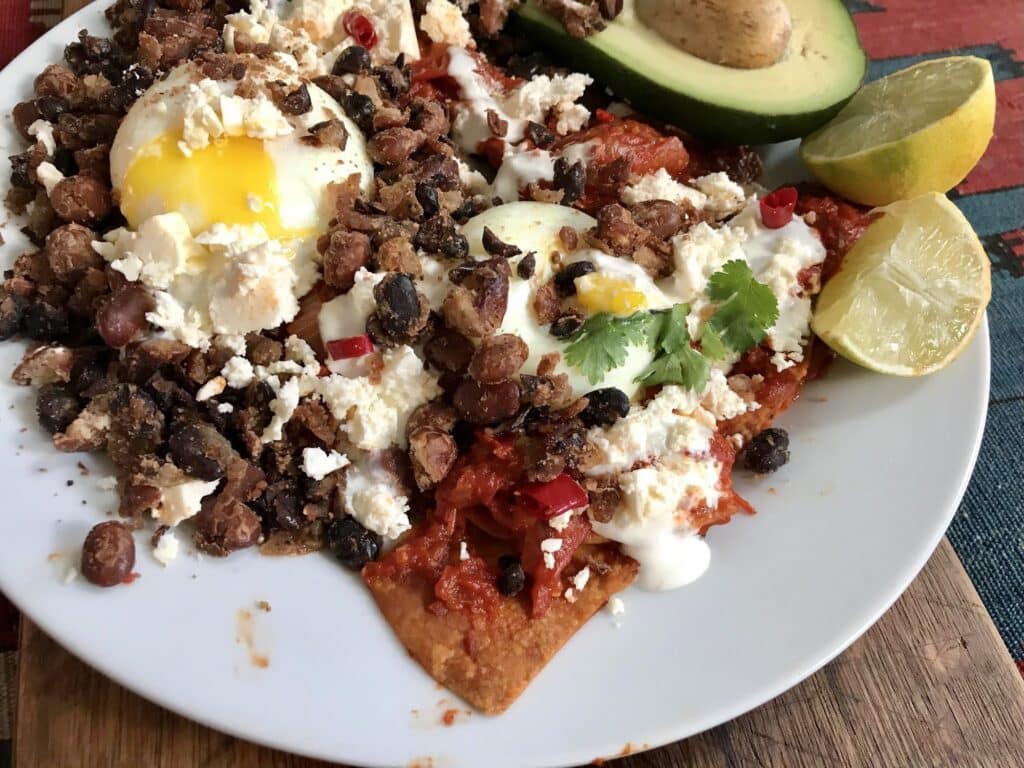 Chilaquiles close-up