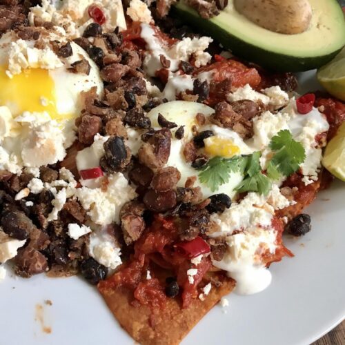 Chilaquiles close-up