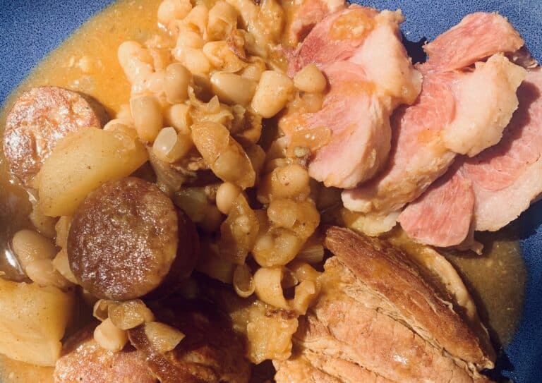 Fabada-Style Pork and Beans Close-up
