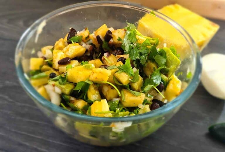 Spicy Pineapple, Avocado, and Black Bean Salad