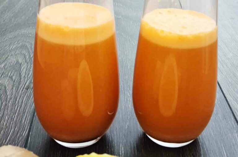 spicy carrot and ginger juice