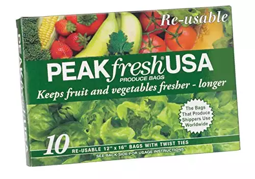 Peak Fresh Reusable Produce Bags (Set of 10)